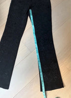 Bebe Black Suede Embellished Bootcut Flare Pants