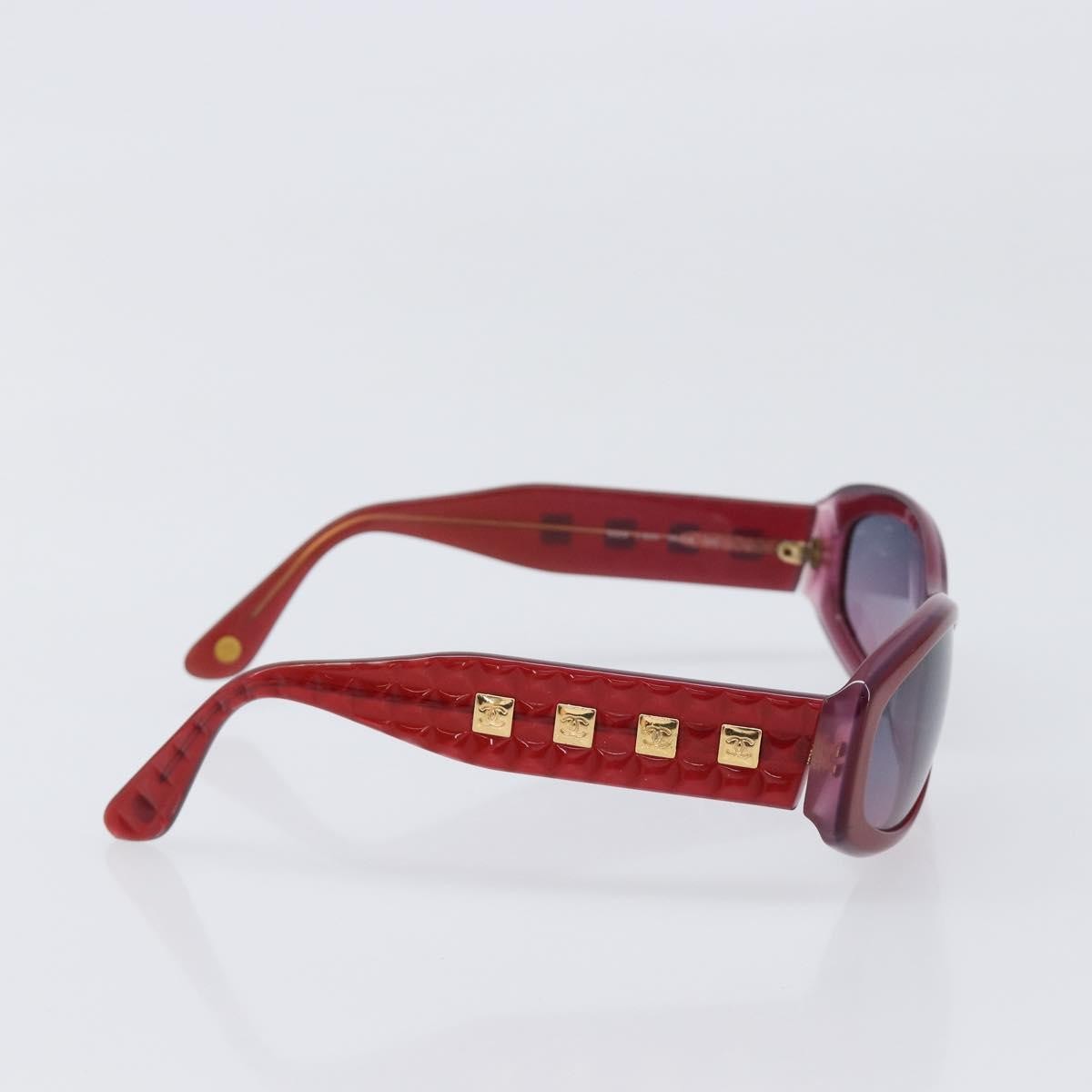 Chanel Sunglasses, Red Plastic with Gold-Tone CC Hardware