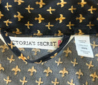 Victoria's Secret Silk Robe in Black and Tan