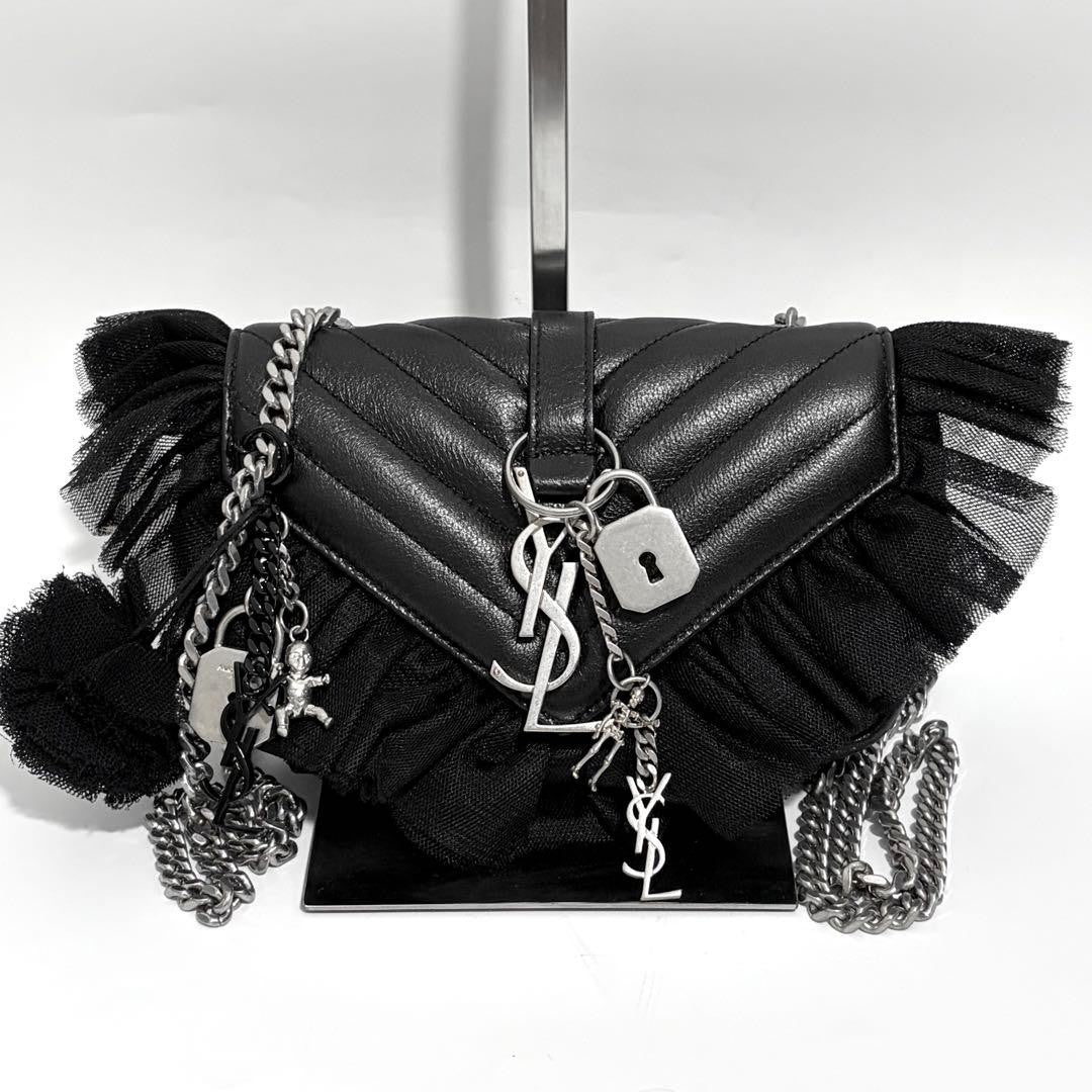Yves Saint Laurent Extreme Paris Shoulder Bag, Black