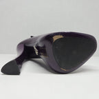 Prada Purple Black Patent Leather Strap Maryjane Heels Size EU 35 US 5