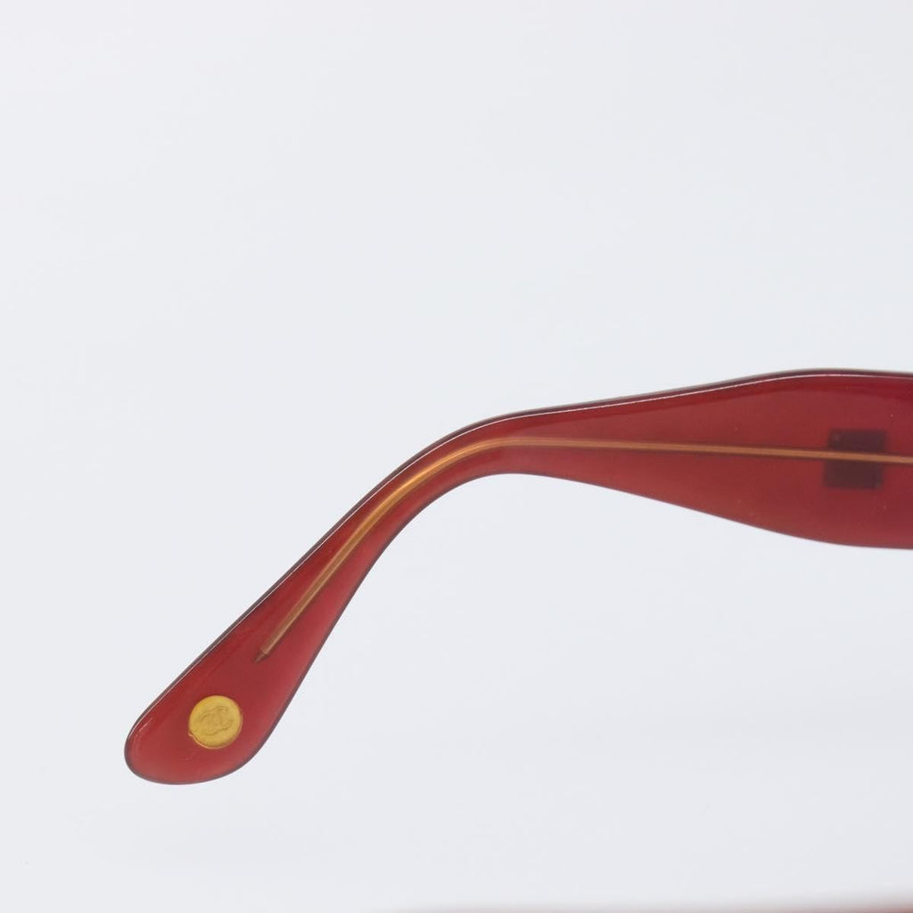 Chanel Sunglasses, Red Plastic with Gold-Tone CC Hardware