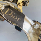 Dior Vintage S/S 2003 Galliano Victim Collection Lock & Key Wedge Heels