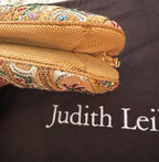 Judith Leiber Beaded Clutch, Gold Multicolor Floral