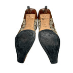Gucci GG Monogram Ankle Booties, Praline Beige & Ebony Leather