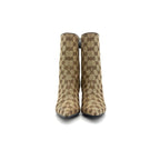 Gucci by Tom Ford GG Monogram Canvas Pointed-Toe Ankle Boots