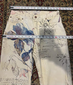 Roberto Cavalli Floral Embroidered Sequin Jeans