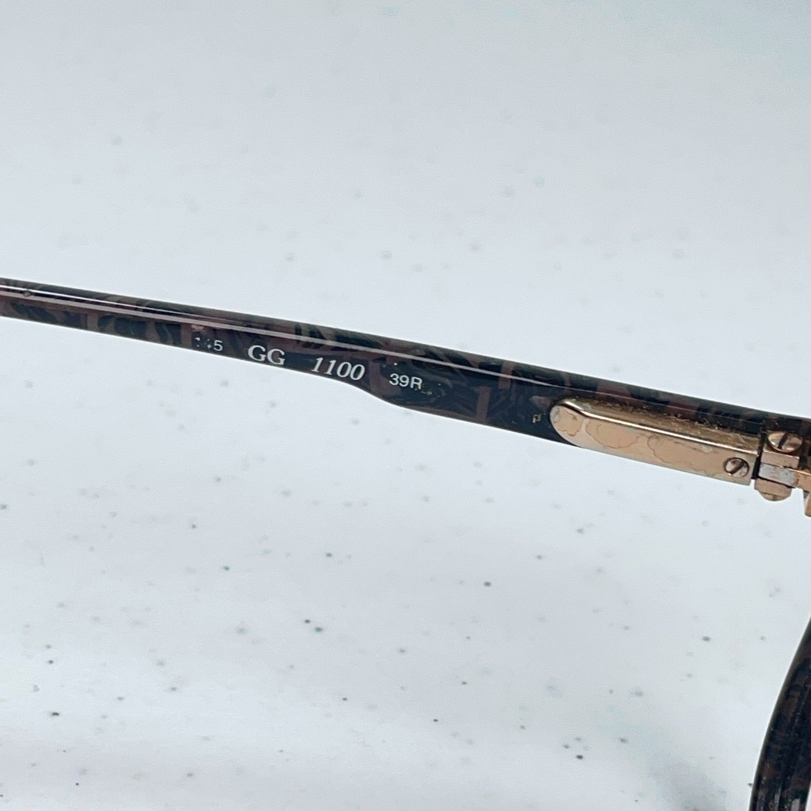 Gucci GG 1100 Aviator Sunglasses Frame, Brown & Gold
