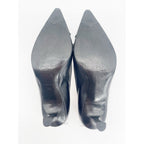 Chanel Vintage Black Patent Leather CC Bow Cap Toe Pumps, EU 36