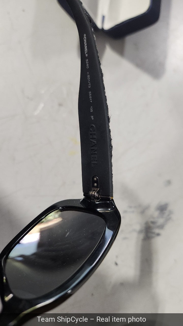 Chanel CH 5240 Black Tweed Sunglasses, 55mm