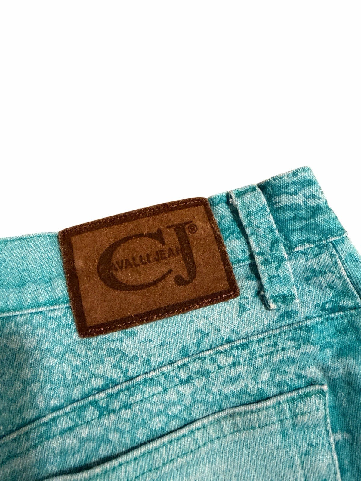 Just Cavalli Blue Python Print Jeans
