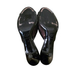 Chanel Mesh Camellia Flower Mules, Black Peep Toe Heels