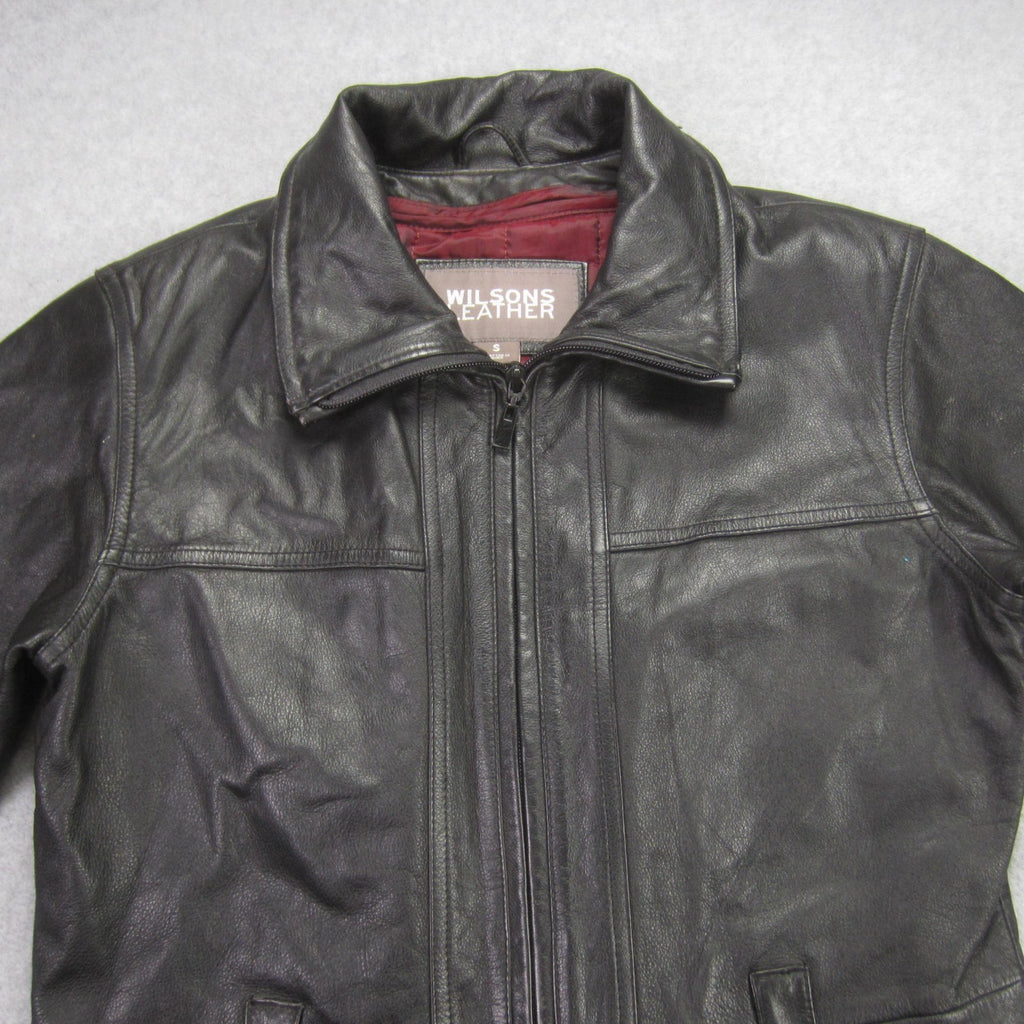 Wilsons Leather Jacket - Black Leather with Removable Thinsulate Liner