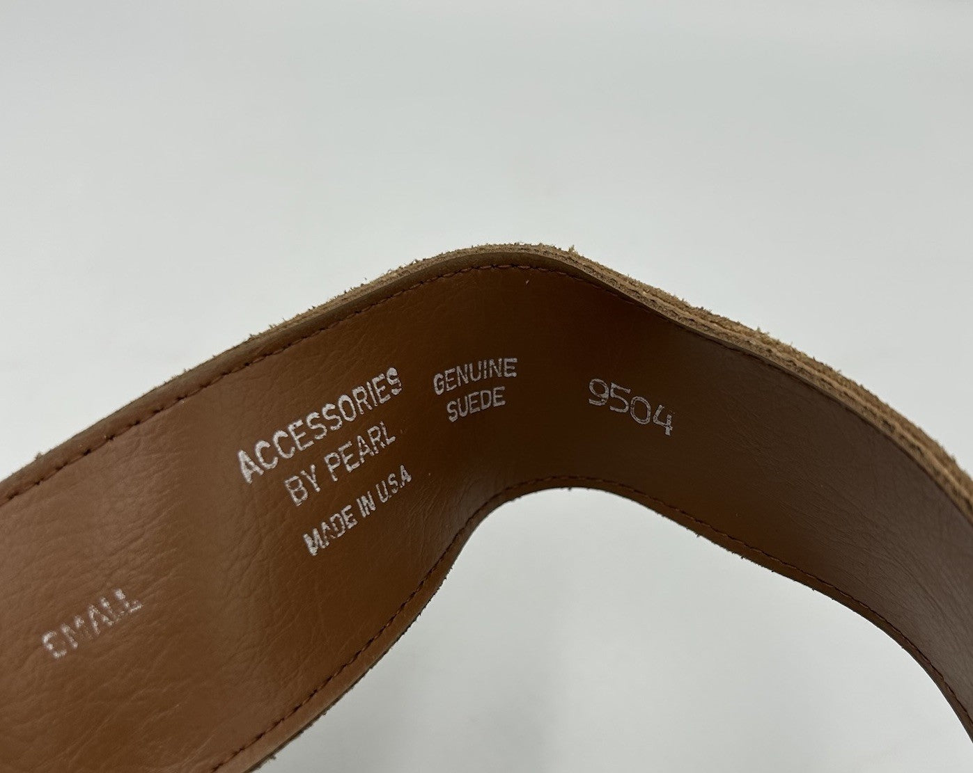 Accessories by Pearl Leopard Print Suede Belt, Brown