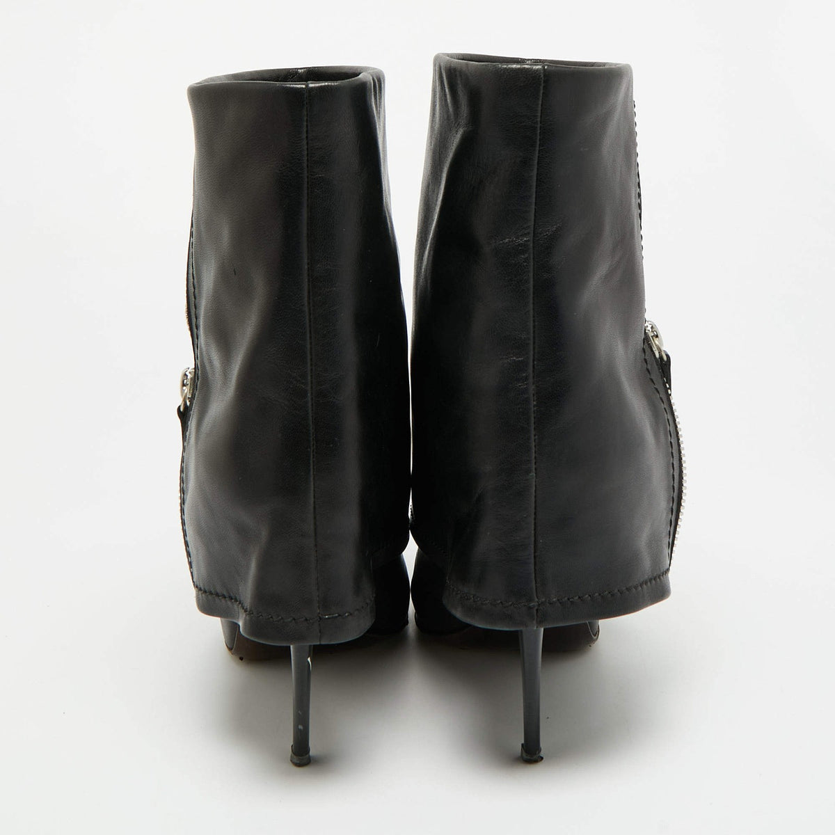 Giuseppe Zanotti Black Leather Mid-Calf Boots