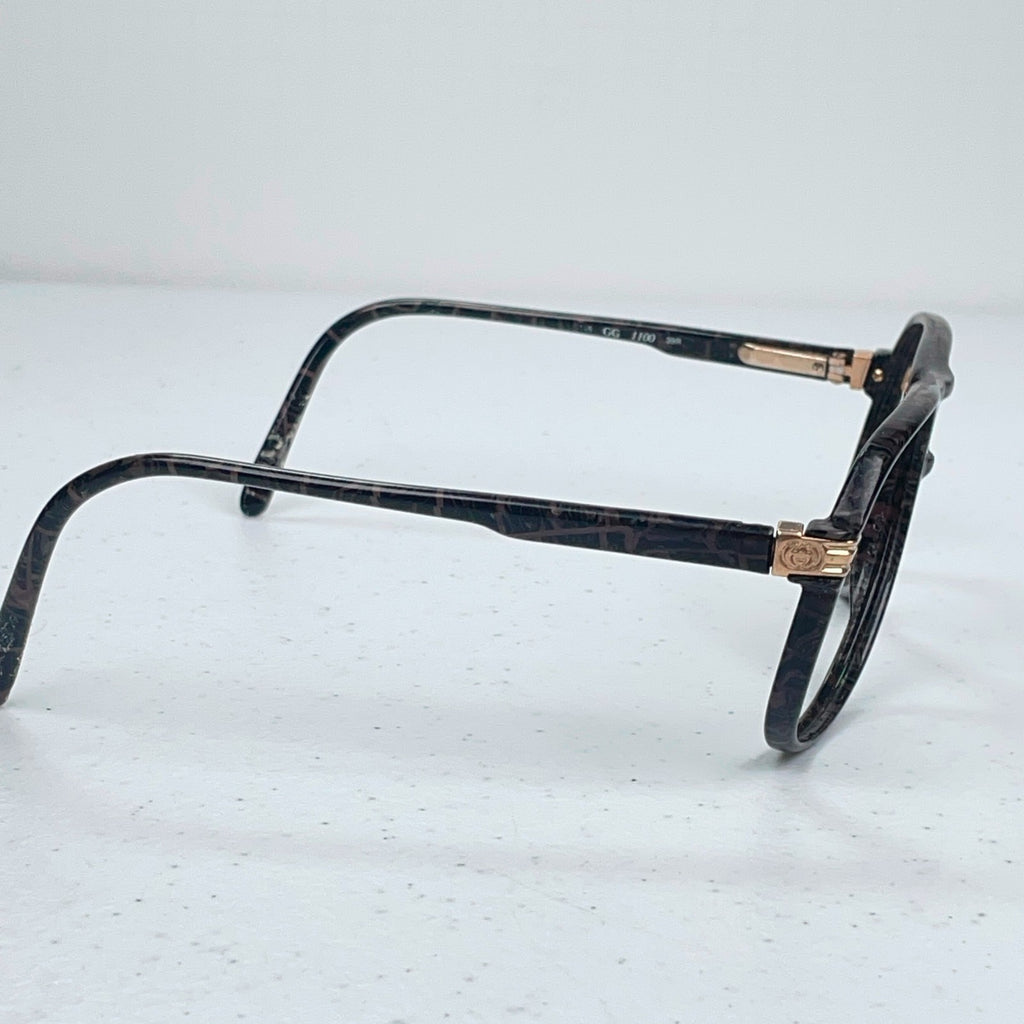 Gucci GG 1100 Aviator Sunglasses Frame, Brown & Gold