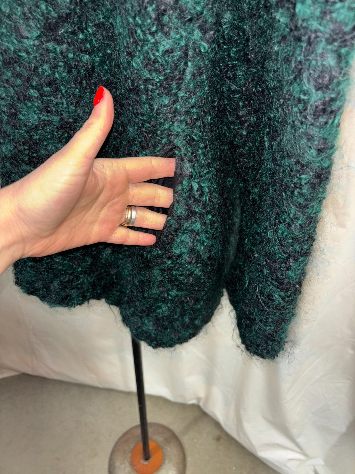 Geoffrey Beene Beenebag Mohair Sweater Jacket, Green