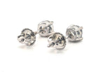 Victorian 14K Old Mine Cut Diamond Screwback Earrings, .62ct