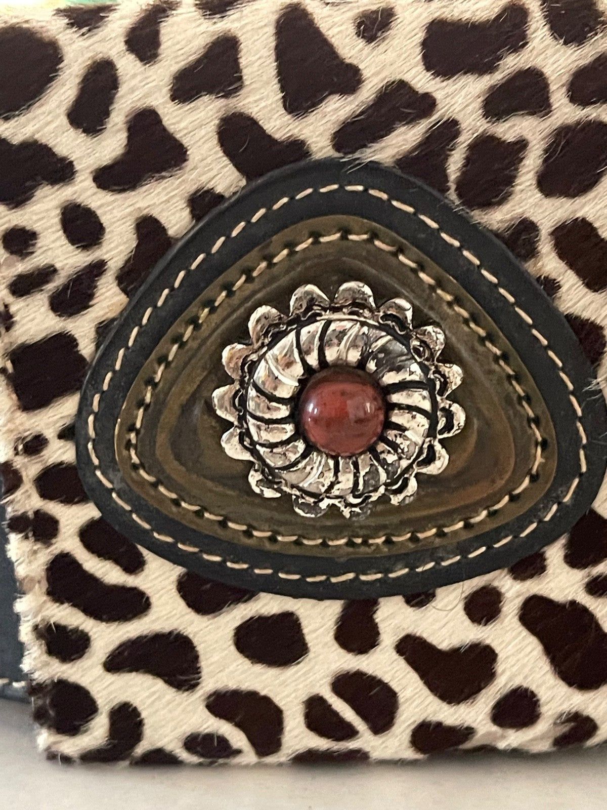 Doppiavita Italian Statement Belt in Leather &amp; Pony Hair