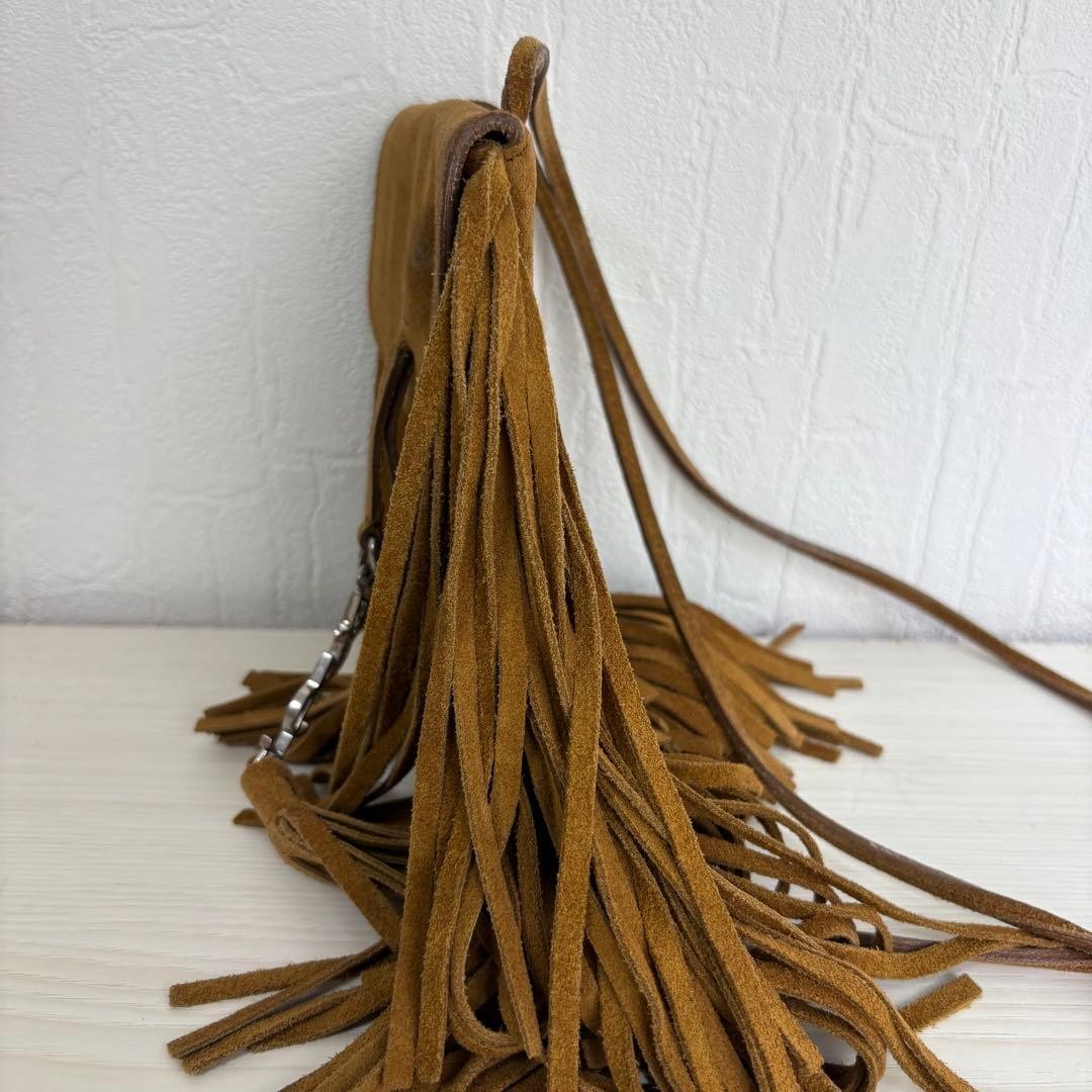 Yves Saint Laurent Fringe Shoulder Bag with YSL Hardware