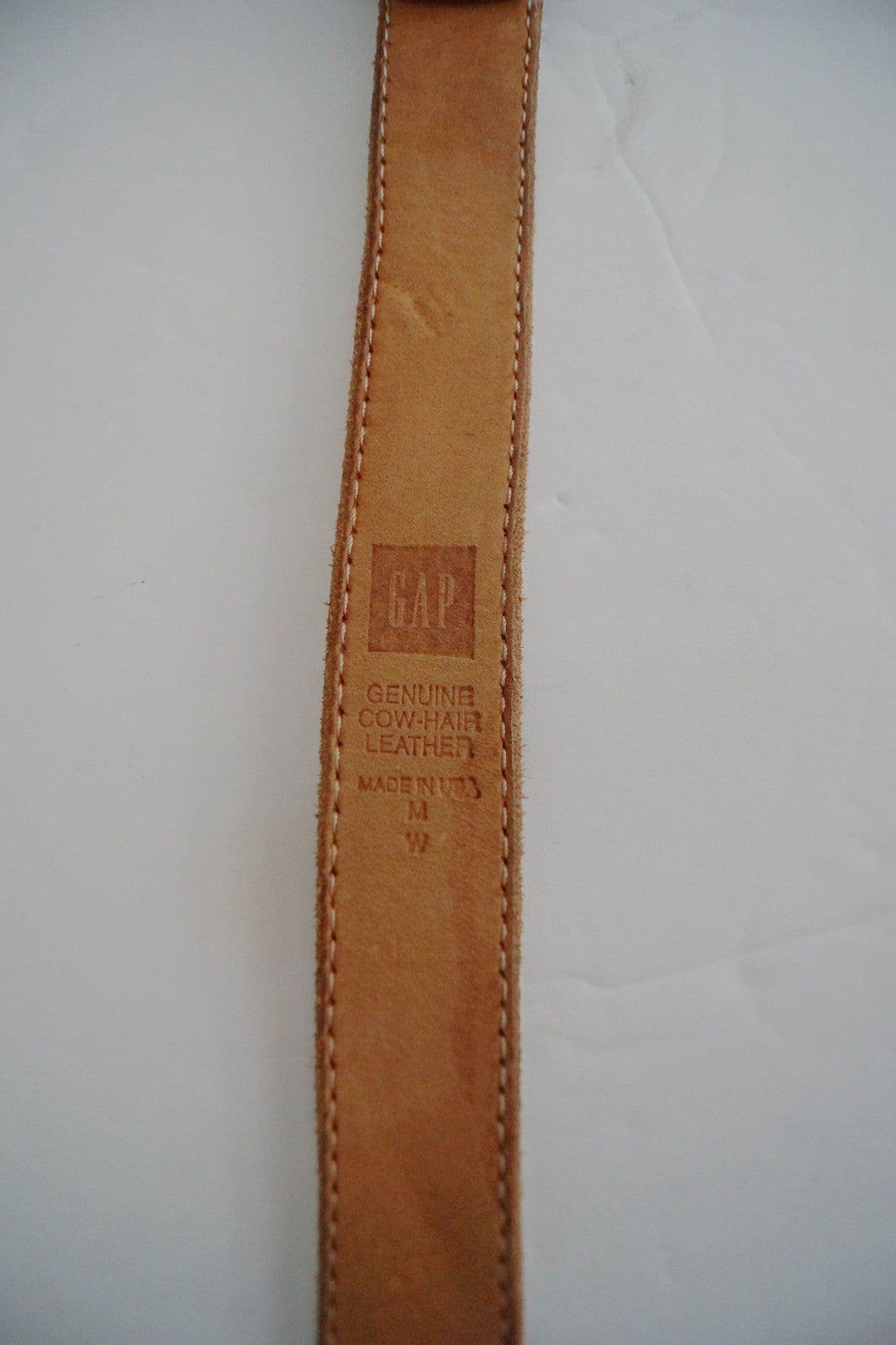 Vintage Gap Cow Hair Leather Belt, Made in USA