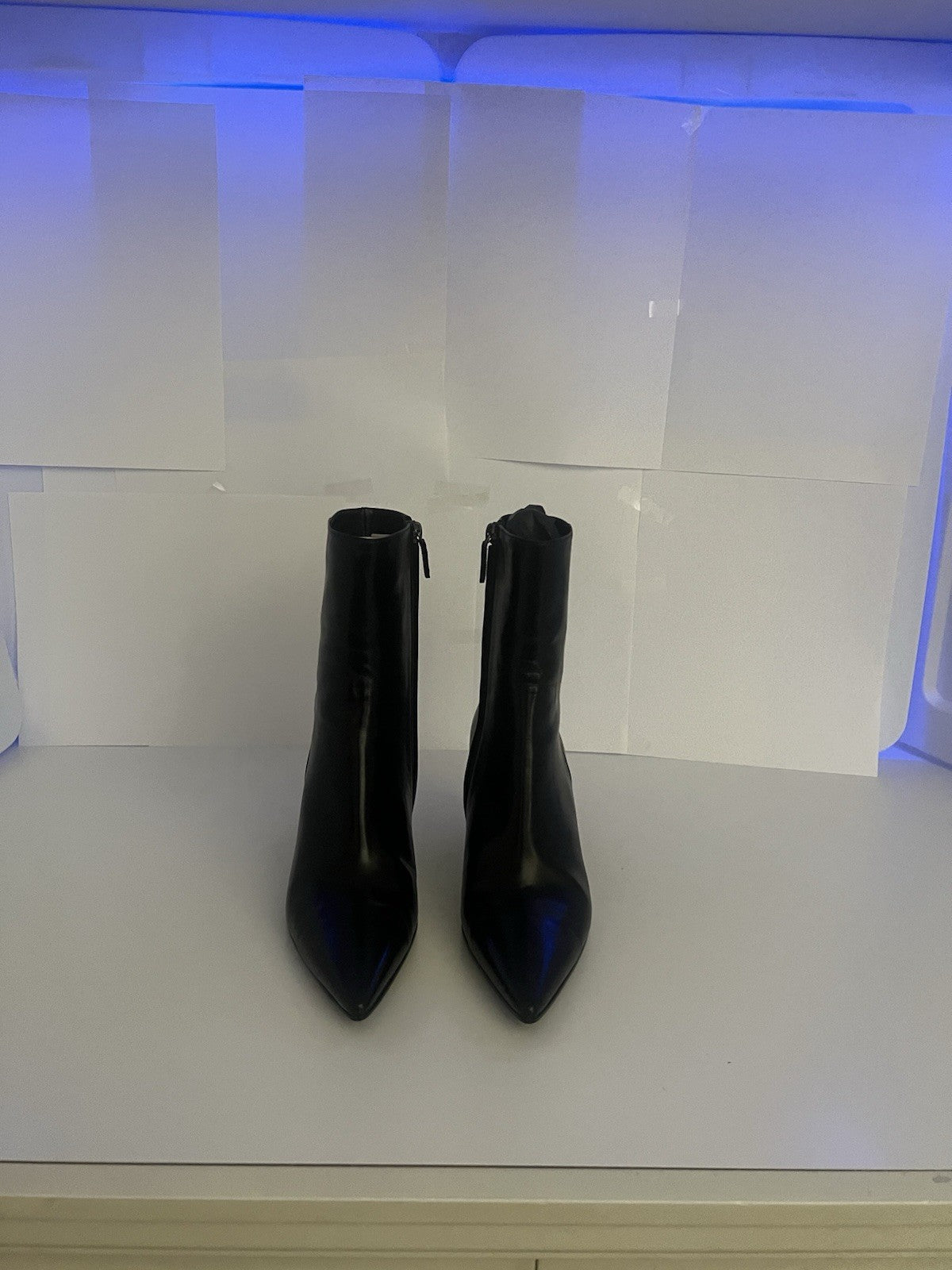 Gucci Tom Ford Era Black Leather Pointed Toe Stivaletto Boots