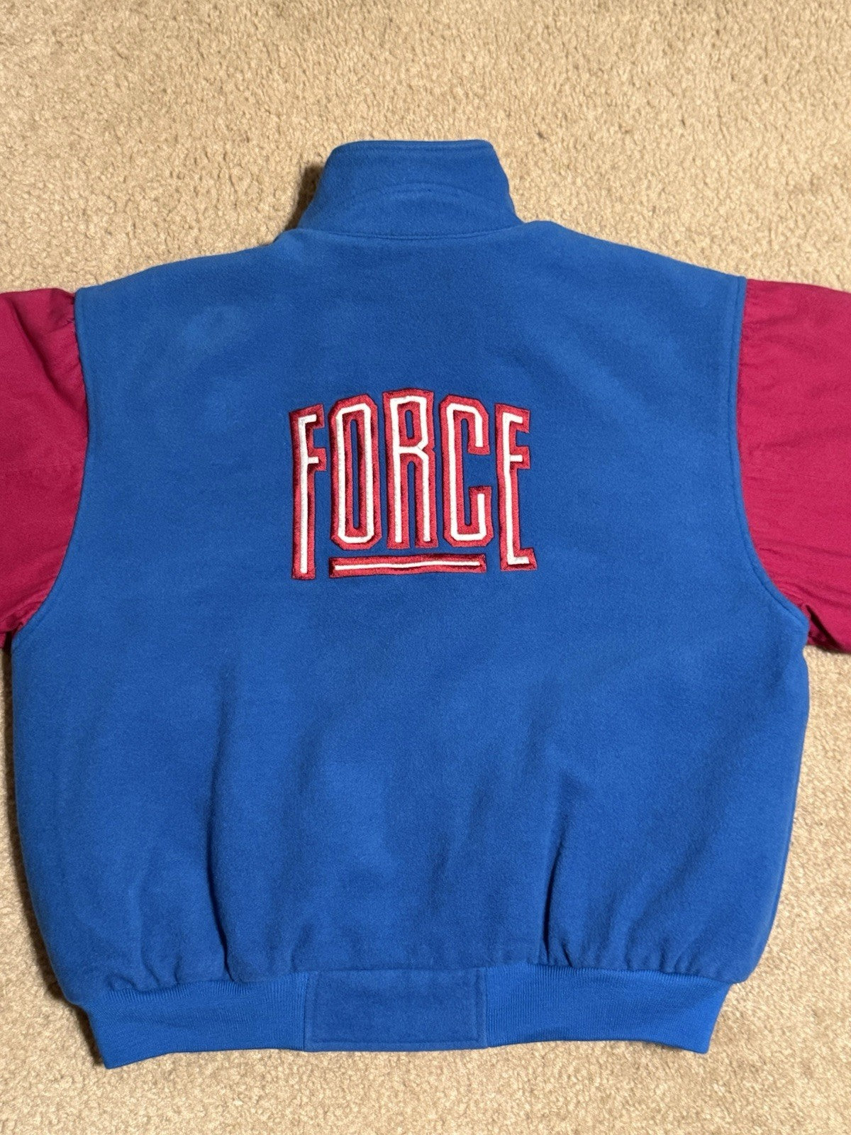 Nike Force Wool Varsity Bomber Jacket - Vintage Basketball