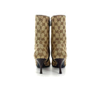 Gucci by Tom Ford GG Monogram Canvas Pointed-Toe Ankle Boots