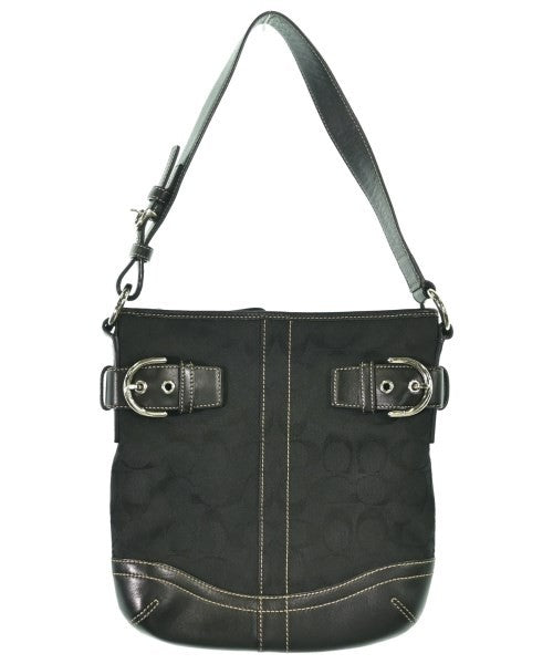 Coach Shoulder Bag, Black Patterned