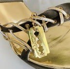 Dior Vintage S/S 2003 Galliano Victim Collection Lock & Key Wedge Heels