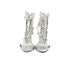 Giuseppe Zanotti Cruel Coline Silver Metal Wing Strappy Stiletto Sandals 38