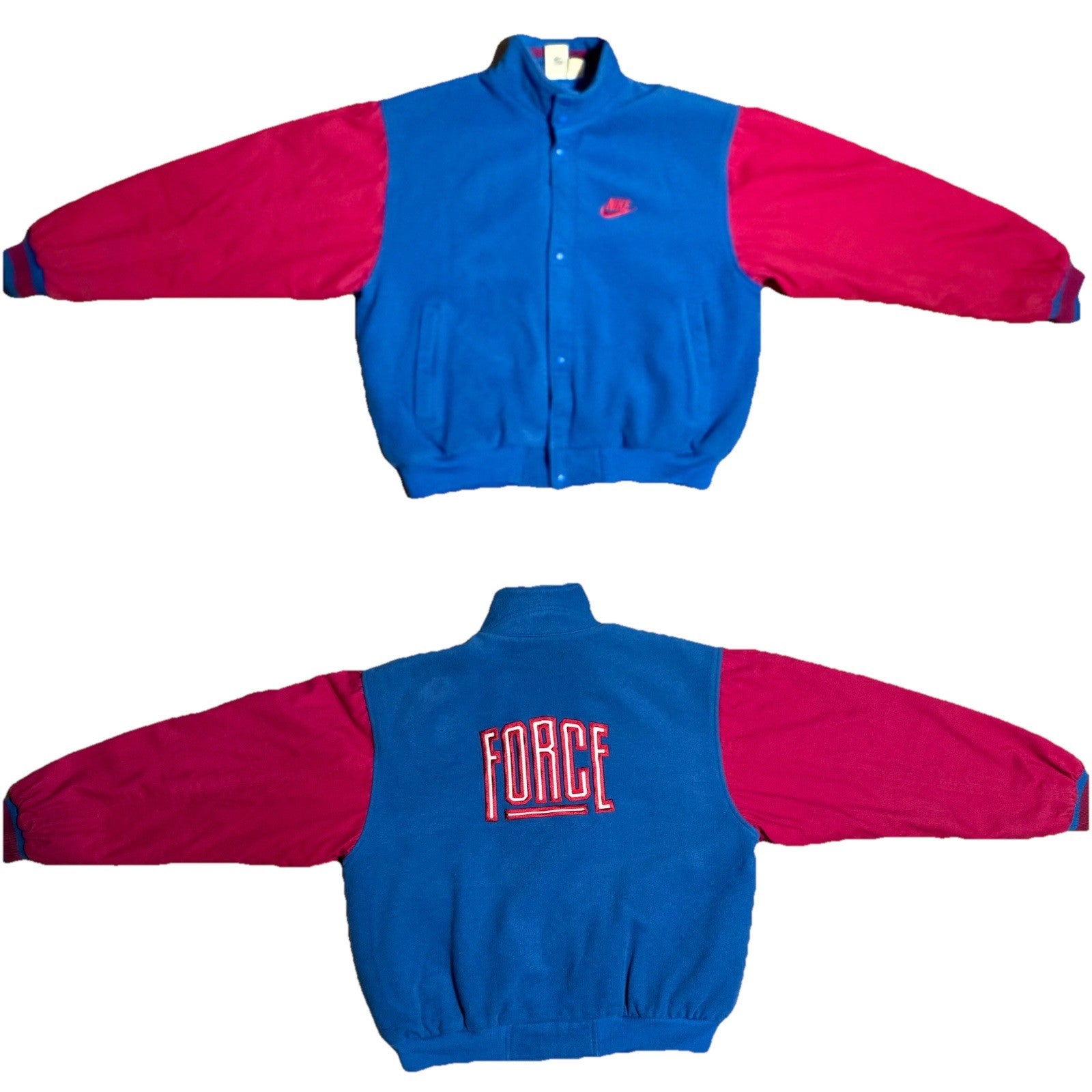 Nike Force Wool Varsity Bomber Jacket - Vintage Basketball
