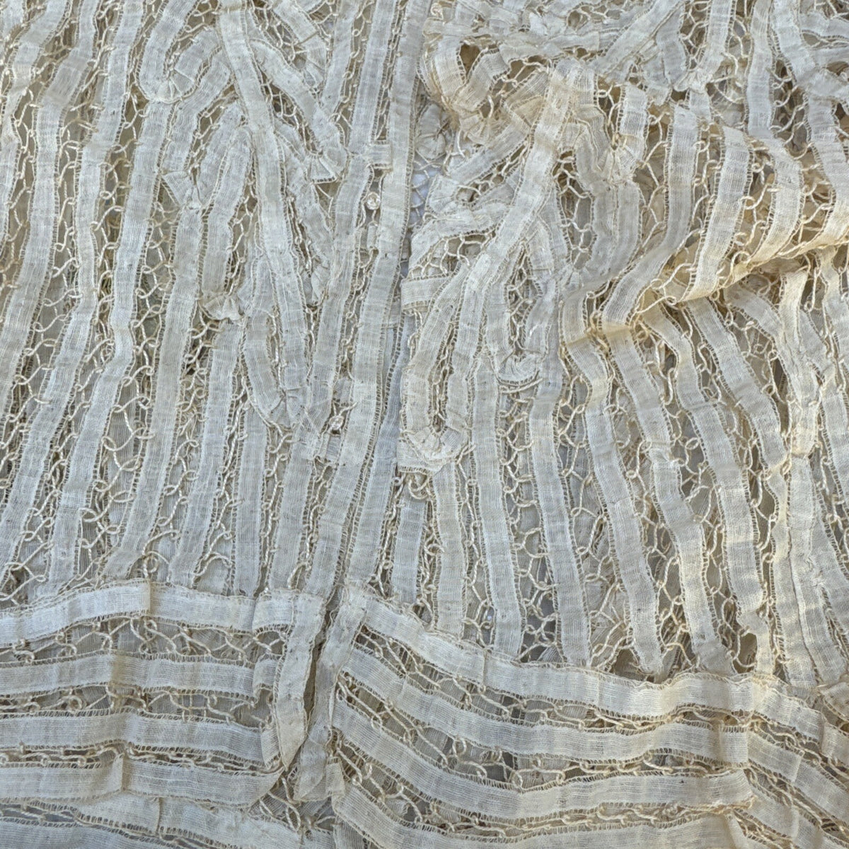 Edwardian Ecru Handmade Tape Lace Blouse Bodice