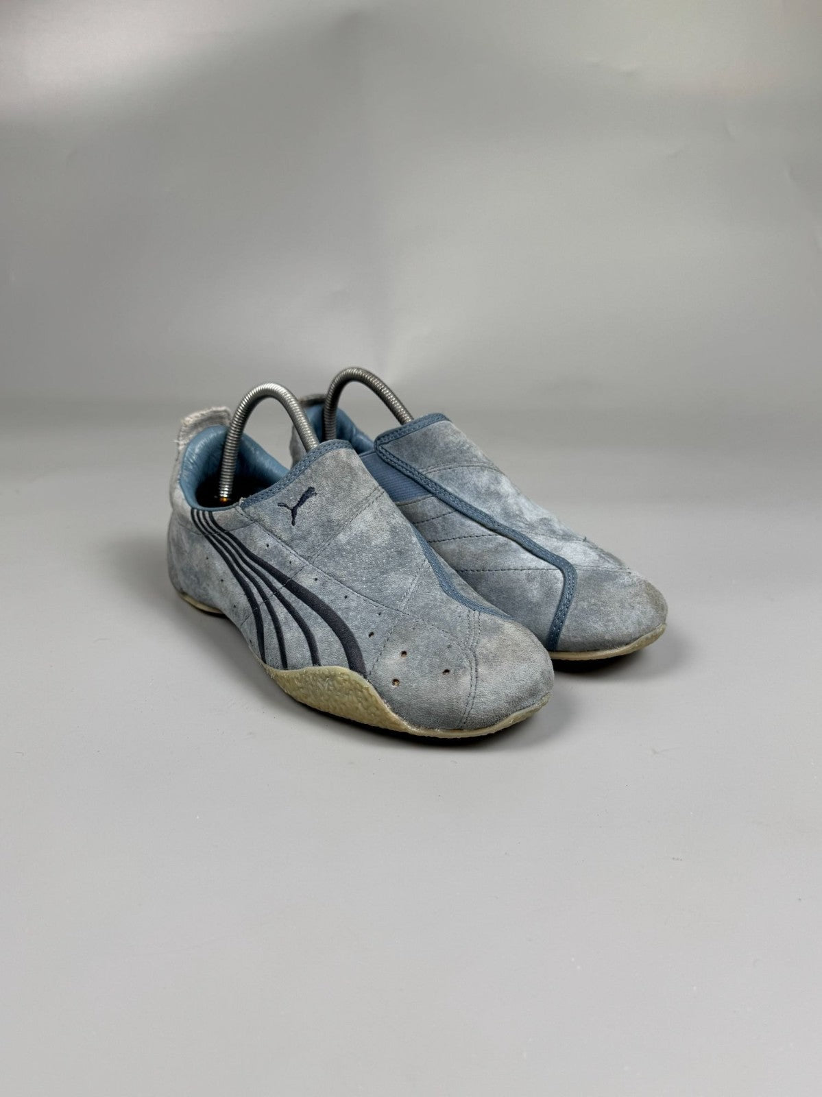 Puma Uke Vintage Blue Suede Sneakers, Women's US 7