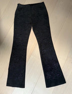 Bebe Black Suede Embellished Bootcut Flare Pants
