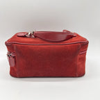 Gucci Horsebit Vanity Case in Red Suede