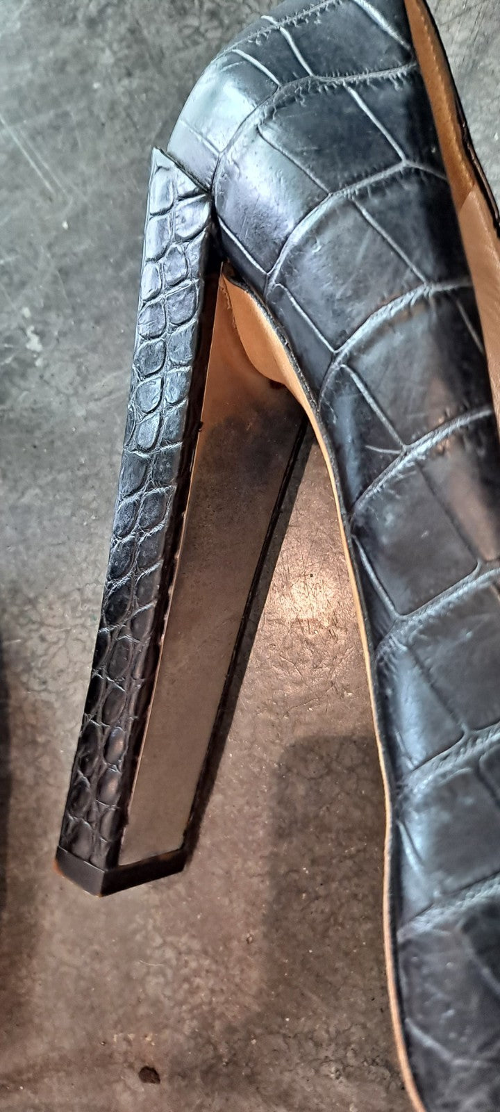 Christian Dior by John Galliano Alligator Pumps in Black