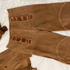 Vintage North Beach Leather 1970s Camel Suede Whipstitch Suit