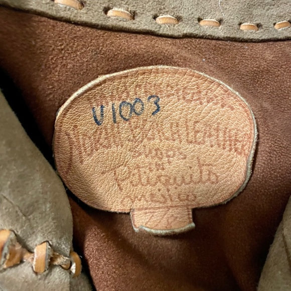 Vintage North Beach Leather 1970s Camel Suede Whipstitch Suit