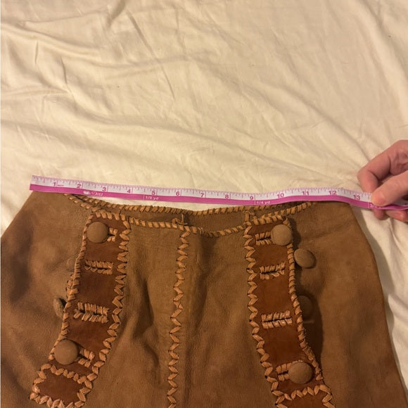 Vintage North Beach Leather 1970s Camel Suede Whipstitch Suit