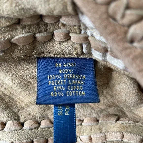 Vintage Ralph Lauren Suede Fringe Lace-up Shorts