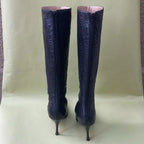 Manolo Blahnik Tall Black Leather Boots