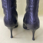 Manolo Blahnik Tall Black Leather Boots