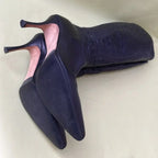 Manolo Blahnik Tall Black Leather Boots