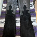 Vintage Y2K Bebe Low Waist Flared Leather Suede Pants (S0)