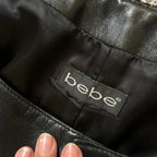 Vintage Y2K Bebe Low Waist Flared Leather Suede Pants (S0)