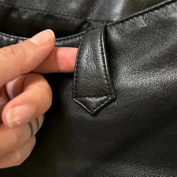 Vintage Y2K Bebe Low Waist Flared Leather Suede Pants (S0)