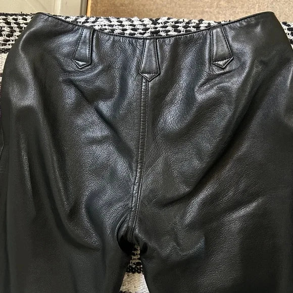 Vintage Y2K Bebe Low Waist Flared Leather Suede Pants (S0)