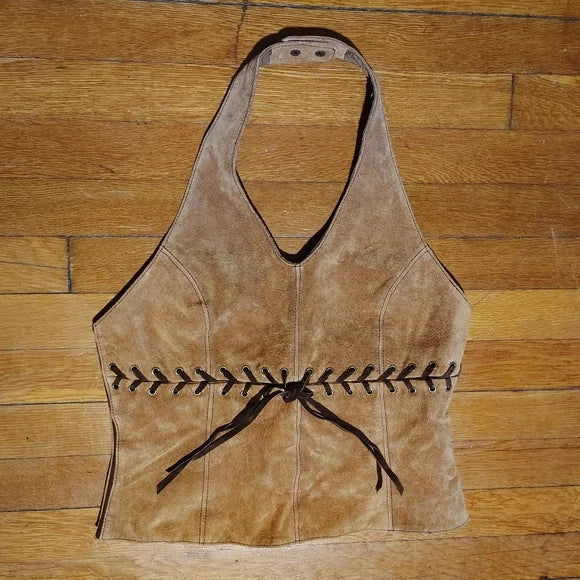 Y2K Vintage NWT Wilsons Leather Maxima Tan Suede Set