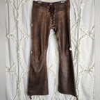 Vintage Agatha Blois Lace-Up Flare Pants